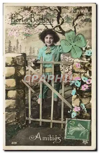 Cartes postales Fantaisie Enfant Trefle