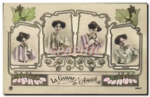 Cartes postales Fantaisie Femme La gamme de l&#39amour