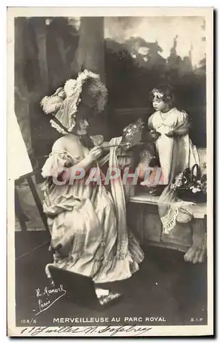 Cartes postales Fantaisie Femme Merveilleuse au Palais Royal Paris Enfant