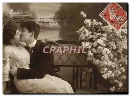 Cartes postales Fantaisie Femme le baiser