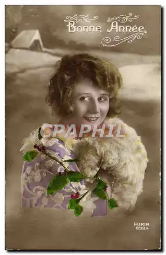 Cartes postales Fantaisie Femme Bonne annee