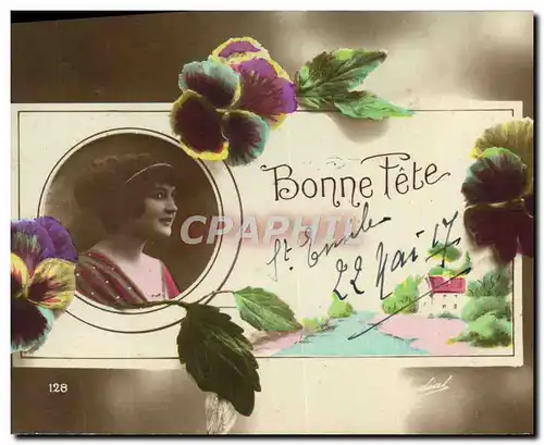 Cartes postales Fantaisie Femme Bonne fete