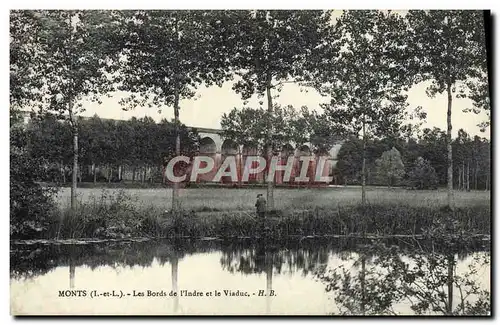 Cartes postales Monts Les bords de l&#39Indre et le viaduc