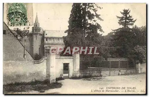 Cartes postales Environs de Tours L&#39abbaye de Marmoutier L&#39entree