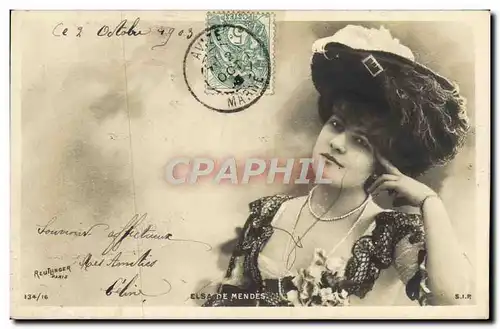 Cartes postales Fantaisie Femme Elsa de Mendes