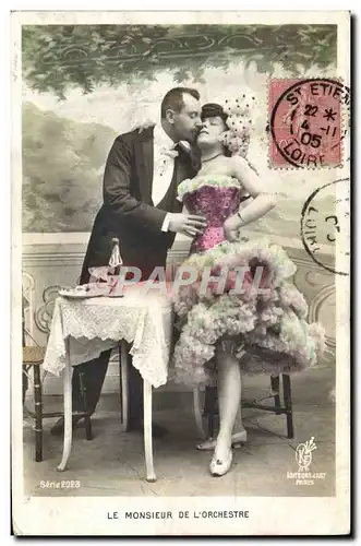 Cartes postales Fantaisie Femme Le monsieur de l&#39orchestre