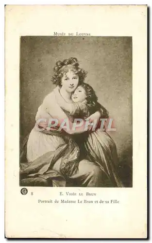 Cartes postales Paris Musee du Louvre Vigee Le Brun Portrait de Madame Le Brun et de sa fille