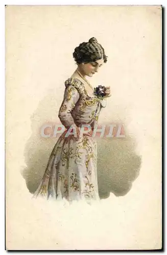 Cartes postales Fantaisie Femme Publicite Entremets Vernia