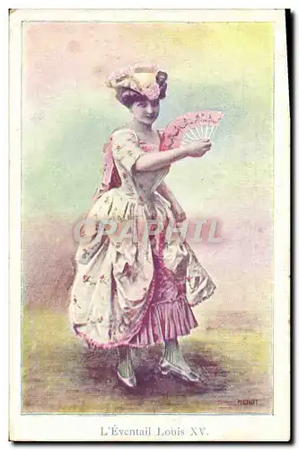 Cartes postales Fantaisie Femme L&#39eventail Louis XV