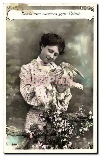 Cartes postales Fantaisie Femme Colombe