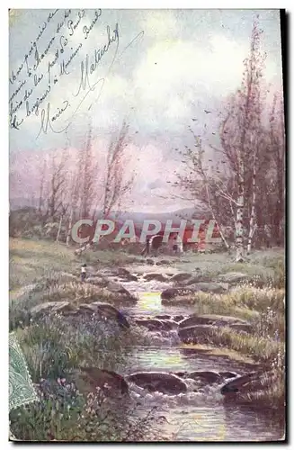 Cartes postales Fantaisie Paysage Cours d&#39eau