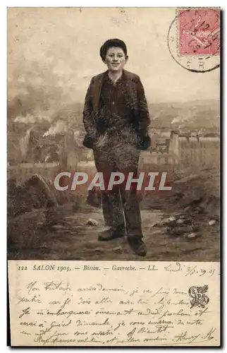 Cartes postales Fantaisie Salon 1905 Bisson Gavroche