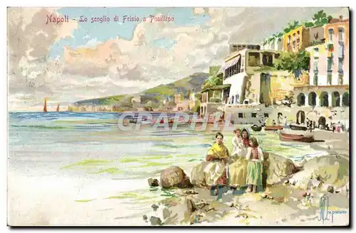 Cartes postales Napoli La Scoglio di Frisio a Posillipo