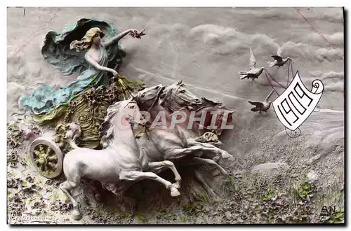 Cartes postales Fantaisie Femme Cheval