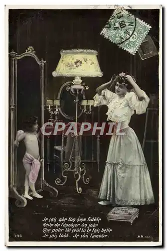 Cartes postales Fantaisie Femme Enfant