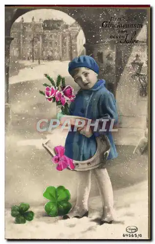 Cartes postales Fantaisie Enfant Fer a cheval