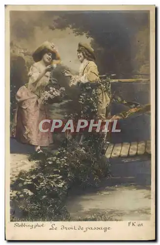 Cartes postales Fantaisie Femmes Le droit de passage