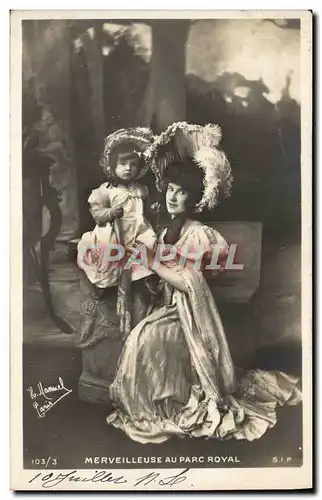 Cartes postales Fantaisie Femme Enfant Merveilleuse au Palais Royal