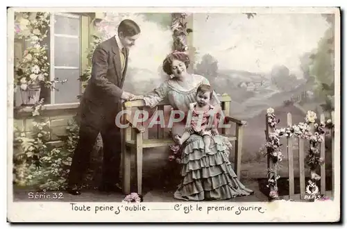 Cartes postales Fantaisie Femme Enfant Bebe