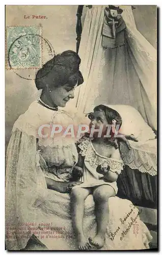 Cartes postales Fantaisie Femme La Pater Enfant