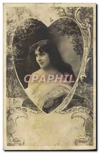 Cartes postales Fantaisie Femme Coeur