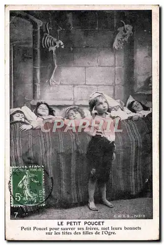 Cartes postales Fantaisie Enfant Le petit poucet Ogre