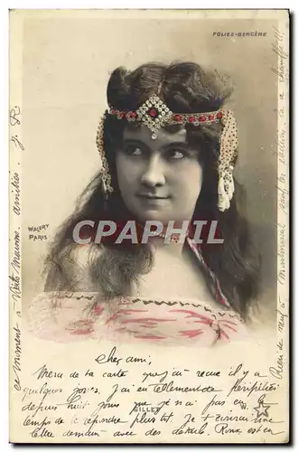 Cartes postales Fantaisie Femme Folies Bergeres Paris