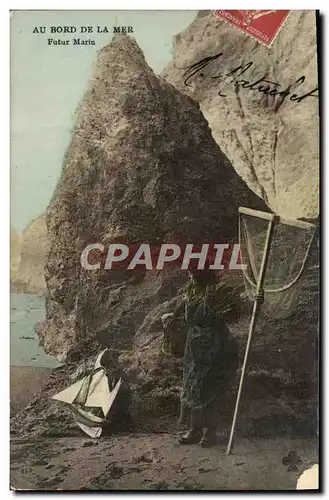 Cartes postales Au bord de la mer Peche Bateau Folklore Futur marin