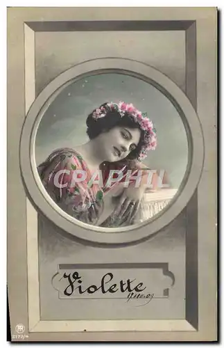 Cartes postales Fantaisie Femme Violette