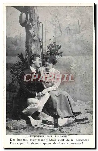 Cartes postales Fantaisie Femme Dejeuner sur l&#39herbe