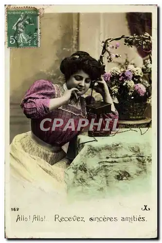 Cartes postales Fantaisie Femme Telephone