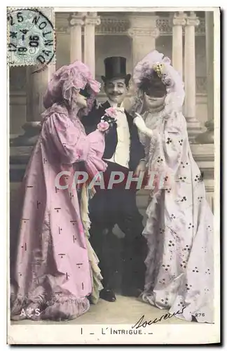 Cartes postales Fantaisie Femmes Masque Carnaval