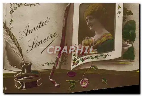 Cartes postales Fantaisie Femme Plume