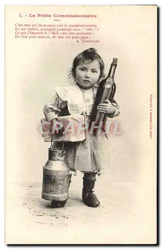 Cartes postales Fantaisie Enfant Le petit commissionnaire