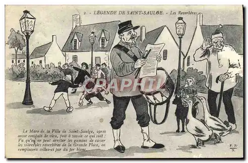 Cartes postales Fantaisie Legende de Saint Saulge Les reverberes