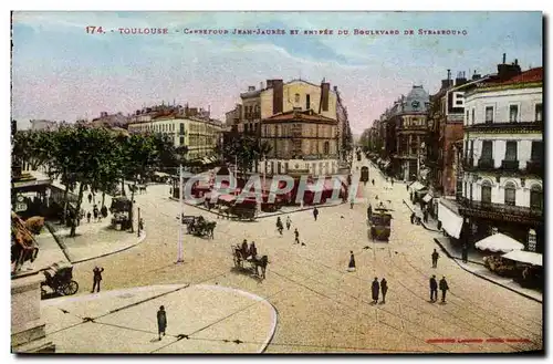 Ansichtskarte AK Toulouse Carrefour Jean Jaures et entree du boulevard de Strasbourg