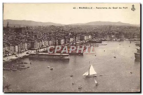 Ansichtskarte AK Marseille Panorama Du Quai du Port Bateaux