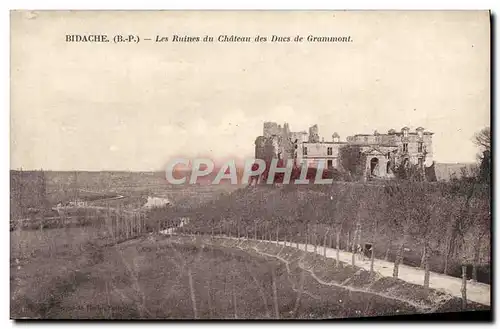 Ansichtskarte AK Bidache Les Ruines du Chateau des Ducs de Grammont
