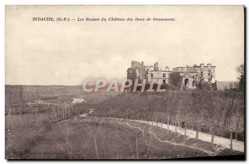 Cartes postales Bidache Les Ruines du Chateau des Ducs de Grammont