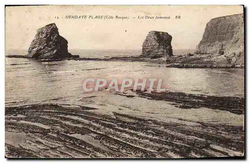 Ansichtskarte AK Hendaye Plage Les Deux jumeaux