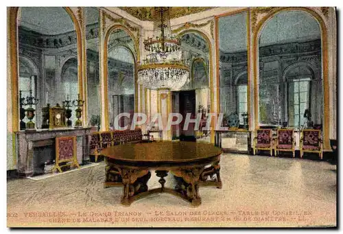 Ansichtskarte AK Versailles Le grand Trianon Le salon des glaces Table du conseil en chene de Malabar d&#39un seu