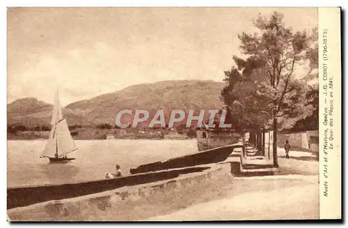 Cartes postales Musee d&#39art et d&#39histoire Geneve Corot Le quai des Paquis en 1841