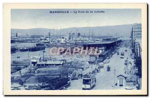 Ansichtskarte AK Marseille Le Port De La Joliette Bateau