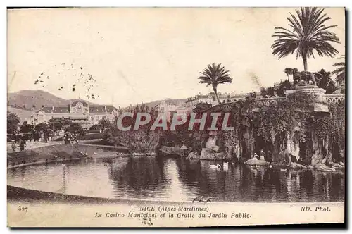 Cartes postales Nice Le Casino Municipal Et La Grotte Du Jardin Public