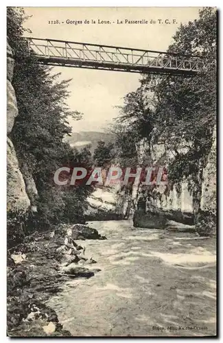 Cartes postales Gorges De La Loue La Passerelle Du TCF