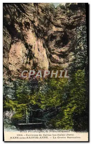 Cartes postales Sites Pittoresques De Franche Comte Environs De Salins Les Bains Nans sous Sainte Anne La grotte