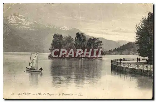 Cartes postales Annecy L&#39Ile Du Cygne Et La Tournette