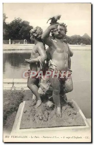 Cartes postales Versailles Le Parc Parterre D&#39Eau Groupe d&#39enfants