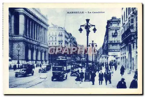 Cartes postales Marseille La Canebiere