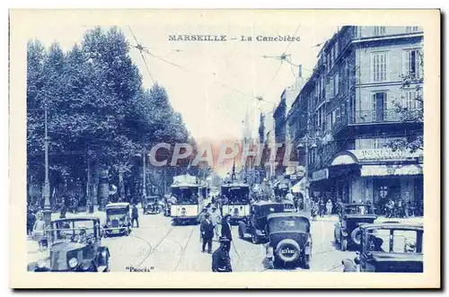 Cartes postales Marseille La Canebiere Tramway